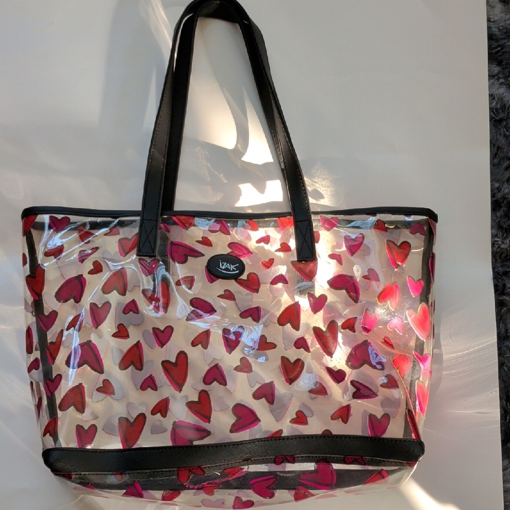 Ya Los Angeles Black and Red Heart Tote Bag